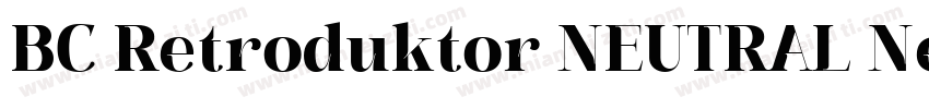 BC Retroduktor NEUTRAL Neutral字体转换